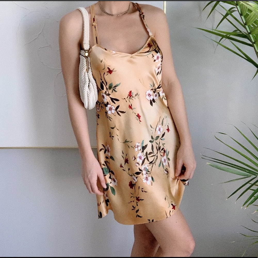 Vintage Yellow Slip Dress